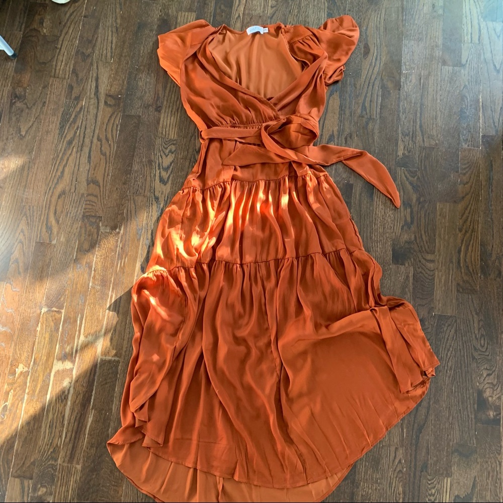 Orange Wrap Dress 🧡